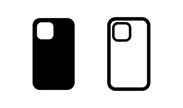 Smartphone Back Camera Icon. Mobile Phone Device Vector Symbol for Technology and Gadgets.