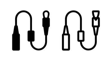 Fins Icons: Solid Black and Outline Versions © liubomir118809