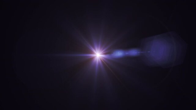 High-impact cinematic lens flare bursting outward with dramatic flashes. 4K video with alpha channel, transparent background.