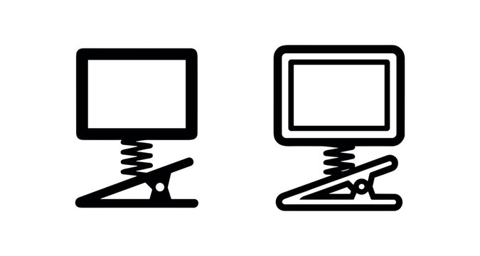 Spring clip clamp icon