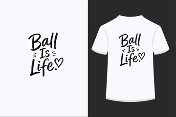 Basketball Typography Design with Hand Lettering Sports Quote on White Background © Samesh