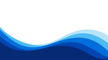 Obraz premium Modern abstract blue wave layered background design with fluid motion, ocean water inspiration, calm aesthetic, creative branding, presentation visuals