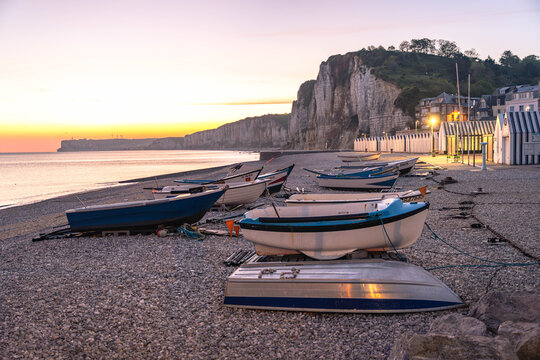 Discover the scenic coastline of Yport near &Eacute;tretat with towering cliffs peaceful beaches and authentic Normandy coastal landscapes