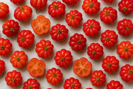 Pitanga Cherry Pattern Background