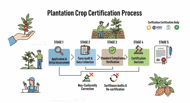 Plantation Crop Certification Process Flowchart: From Farm Audit to Decision