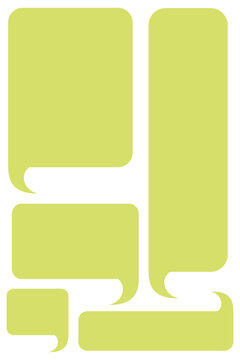 Lime green speech bubbles collection on transparent background PNG. Modern chat boxes, message frames, communication elements for social media, apps, stickers, comic strips, websites, scrapbooking