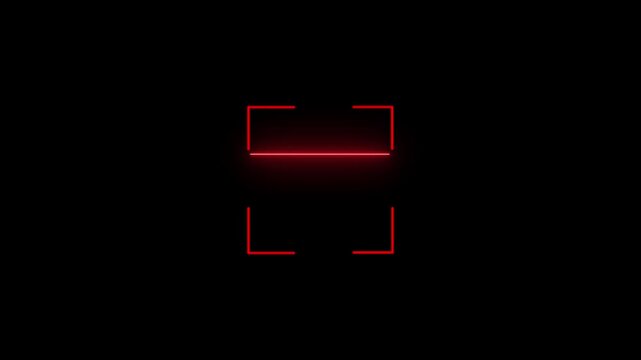 scanner icon animation isolated scanner neon shine icon animation. fingerprint biometric scanning animation.