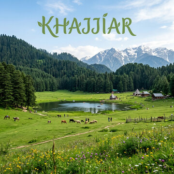 Khajjiar Lake and Meadow in Chamba - Mini Switzerland of Himachal Pradesh India

