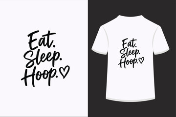 Basketball Typography Design with Hand Lettering Sports Quote on White Background © Alina