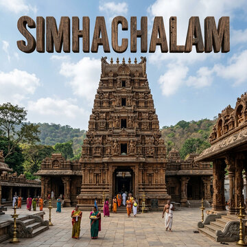 Majestic stone carvings of Simhachalam Varaha Lakshmi Narasimha temple Andhra Pradesh