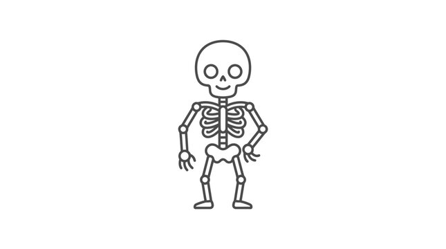 Skeleton standing in a pose.