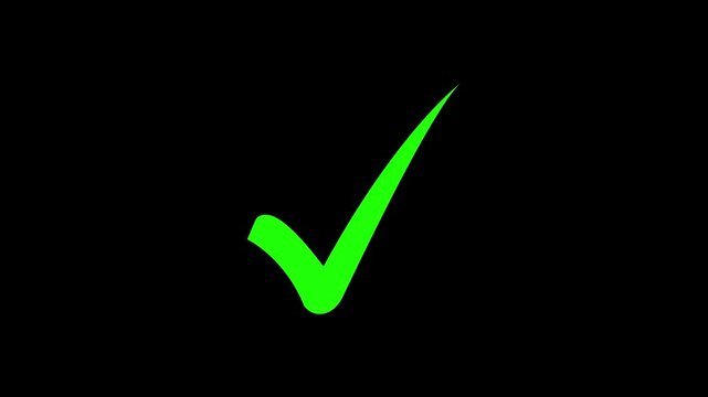 right check mark icon transparent background. isolated tick mark or confirm icon animation. check mark sign, verify complete sign, approved, select tick, success , approved, yes icon signs