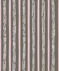 Obraz premium A hand-drawn textured stripe in dusty mauve and olive green. This versatile coordinate adds visual rhythm and vintage charm while complementing floral patterns throughout the collection.