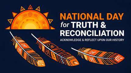 National Day for Truth and Reconciliation with Sun and Feathers image