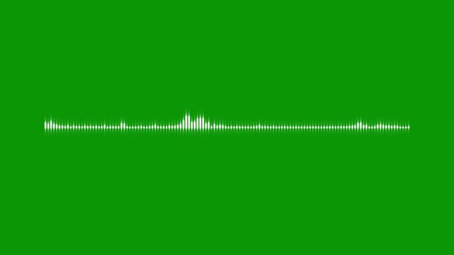 Futuristic audio spectrum visualizer with neon pink glow, energetic music sound waves animation on green background, digital frequency equalizer rhythm meter overlay for music promotion, 4k video