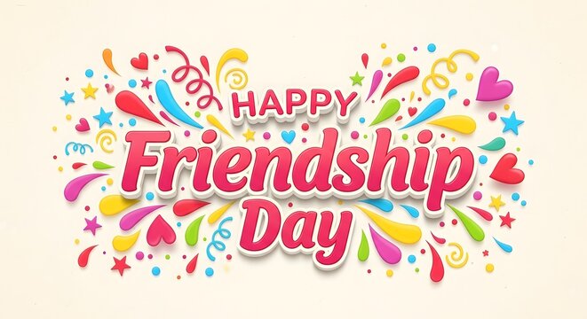 Colorful Happy Friendship Day Celebration Background