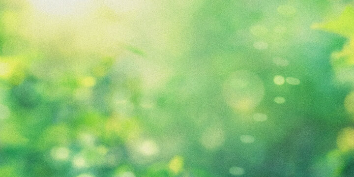 Blurred green foliage watercolor background with soft light and bokeh effect leaves focus out of focus leafy