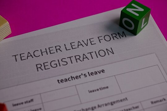 Teacher leave form registration for educators in school setting
