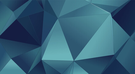 Fototapeta premium Abstract geometric polygonal background in cool blue tones