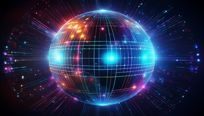 Obraz premium a glowing digital sphere