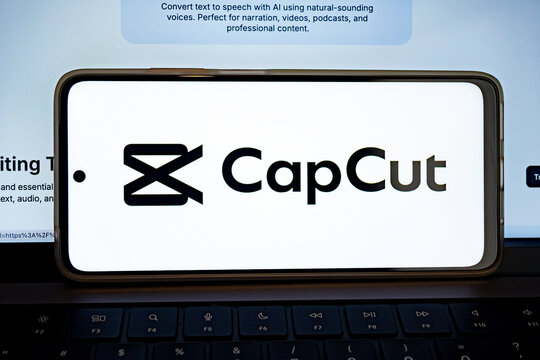 Capcut video editing app logo on smartphone screen