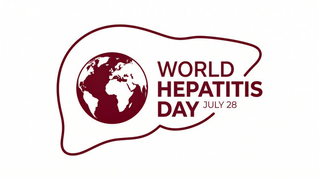 World hepatitis day logo with globe illustration