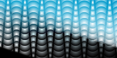 Obraz premium Abstract background with blue and black gradient spheres pattern