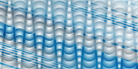 Fototapeta premium Abstract background with blue gradient spheres and diagonal light streaks