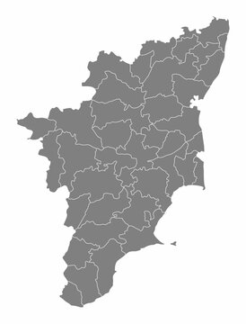Tamil Nadu administrative map