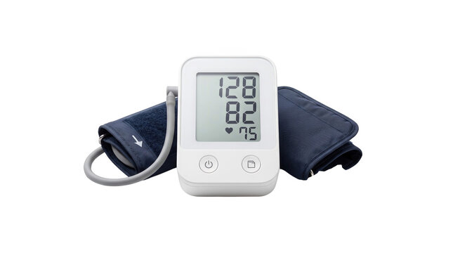 Medicals health doctor care hospital diagnosis isolated on digital blood pressure monitor