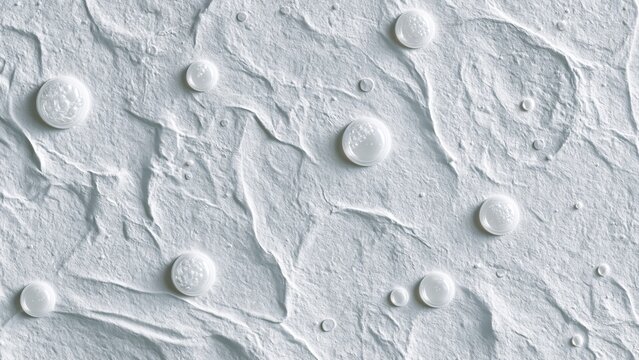 Abstract white textured background with bubbles and foam bubbles