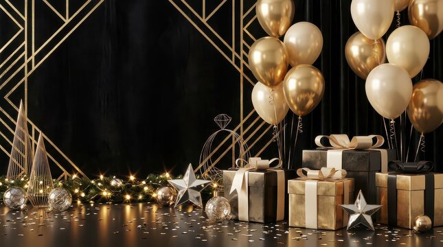 Golden anniversary celebration table decor with candles and flowers