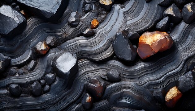 closeup of iron ore texture natural minerals in a mine open pit stone texture mineral extraction for heavy industry the rock s texture