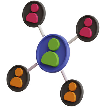 Affiliate 3D Icon Illustration for your website, user interface, and presentation. Affiliate 3D render Illustration.