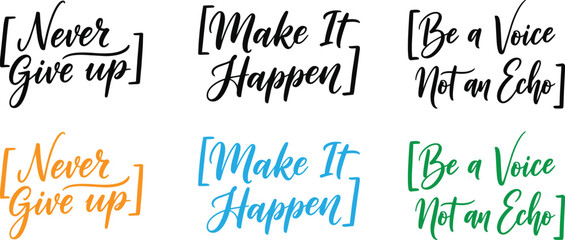 Inspirational quotes typography designs © Saiful