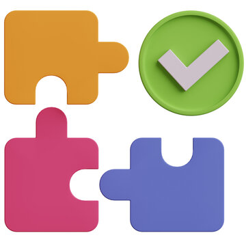 Solution 3D Icon Illustration for your website, user interface, and presentation. Solution 3D render Illustration.