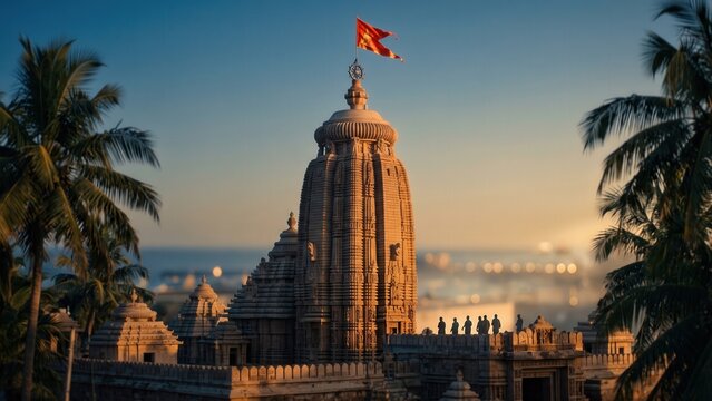 Jagannath Temple Puri Sunrise &ndash; Iconic Kalinga Architecture Landmark