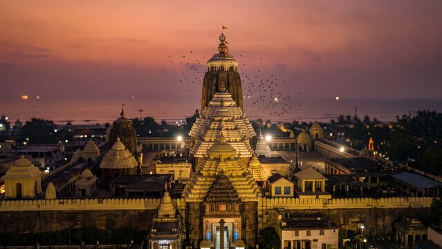 Jagannath Temple Complex &ndash; Puri Sacred Heritage Aerial Panorama