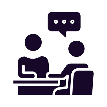 Two people talking isolated on transparent background