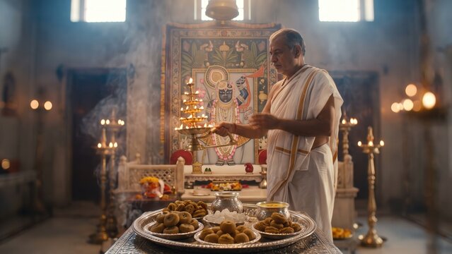 Shrinathji Rajbhog Aarti &ndash; Nathdwara Krishna Sacred Offering Ceremony