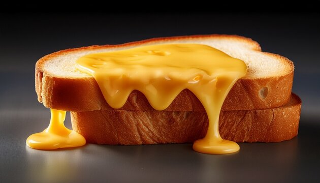 a slice of bread with melted cheese on top perfect for snack or sandwich