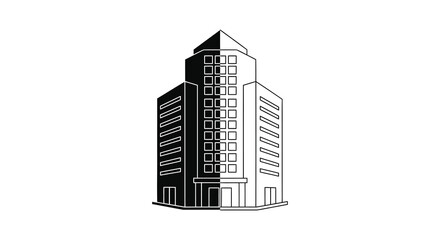 Fototapeta premium Skyscraper silhouette building architecture city scape urban structure