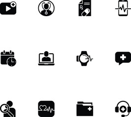 Fototapeta premium Set of medical and healthcare icons isolated on white background