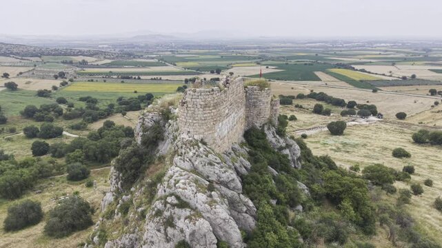 Kastabala Ancient City Aerial View of Archaeological Ruins and Historic Heritage Landmark in Osmaniye Turkey