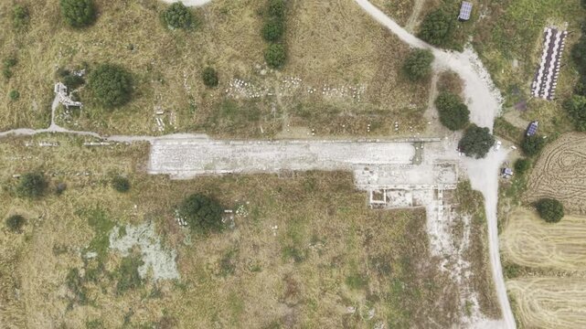 Kastabala Ancient City Aerial View of Archaeological Ruins and Historic Heritage Landmark in Osmaniye Turkey