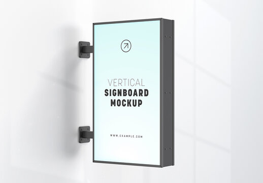 Vertical Signboard Mockup