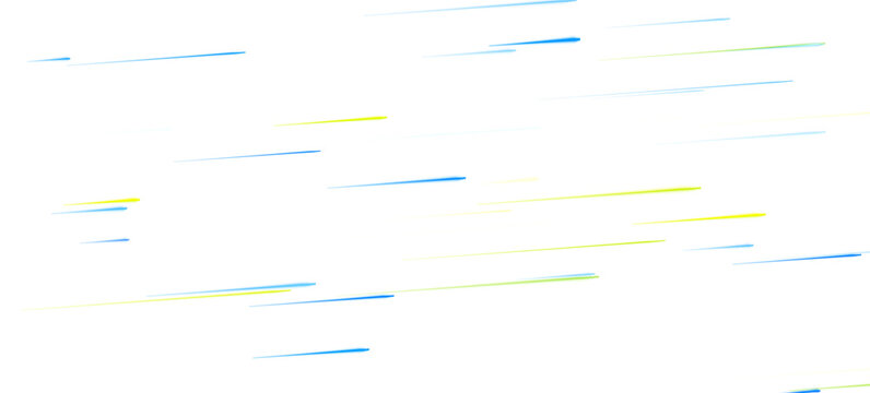 Blue yellow diagonal laser speed line streak pattern on white clean background design