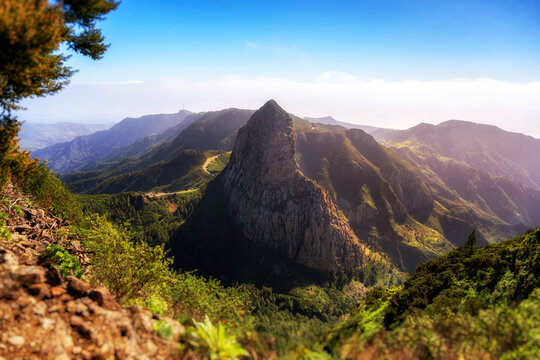 Traumhaft sch&ouml;ne Landschaft rund um den Roque de Agando auf La Gomera