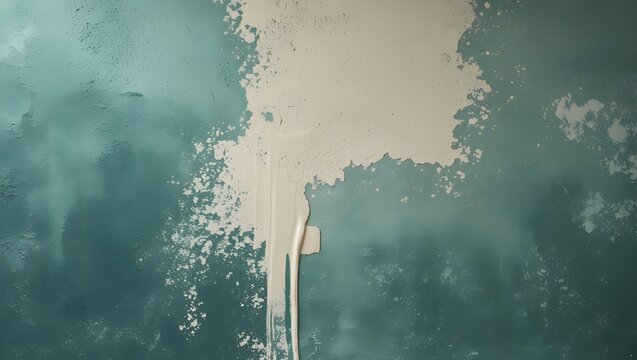 Luxury Deep Teal and Ivory Limewash Plaster Texture Background
