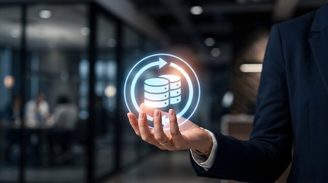Database Synchronization Technology, Real-Time Data Replication, Enterprise Database Management, Secure Business Data Integration Concept